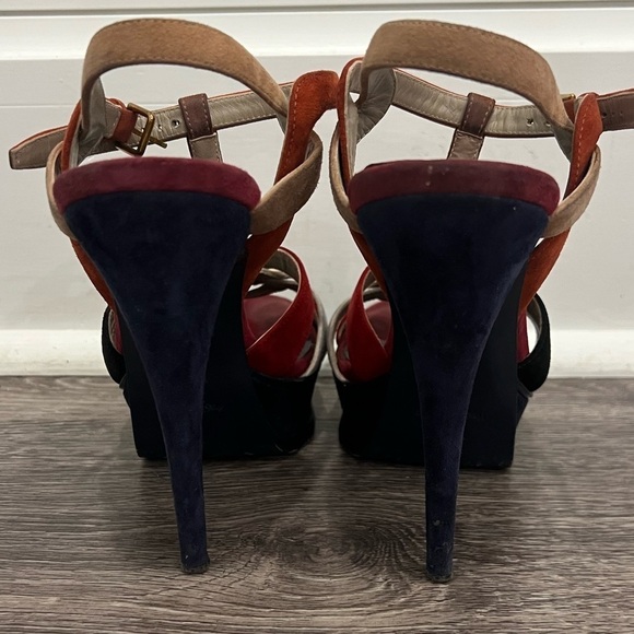 Yves Saint Laurent Multicolor Strappy Heels - Picture 4 of 7